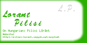 lorant pilisi business card