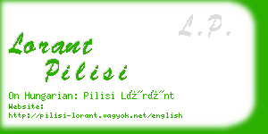 lorant pilisi business card